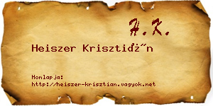 Heiszer Krisztián névjegykártya