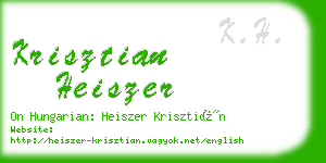 krisztian heiszer business card